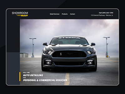 Showroom Ready - UI design (single page) cars showroom ready ui website design