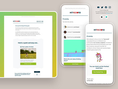 Email design - desktop/mobile email campaign - UI activity campaign desktop email email design email footer mobile email notifications ui ux web design