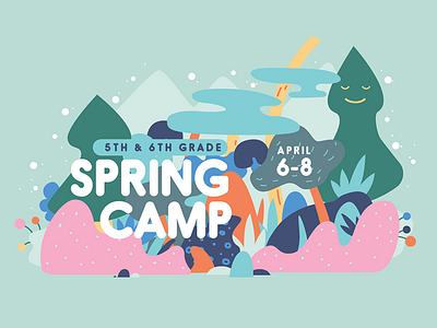 Junior High Spring Camp camp color flat high junior landscape pastel plants spring