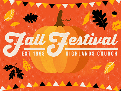 Fall Festival Pumpkin Design fair fall festival flat flyer fun harvest holloween leaves pumpkin vector