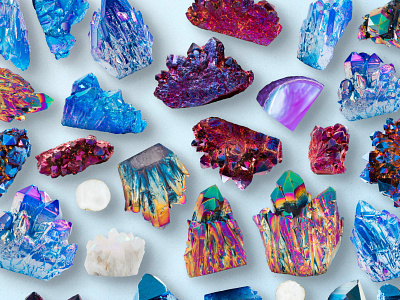 Modern Geodes agate colorful crystal gem gemstone geode gradient holographic mineral natural pattern quartz rock texture