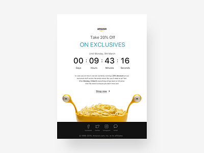Email Countdown Timer amazon countdown timer daillyui design desktop design discounts e commerce email exclusive newsletter promo sale shopping sketch special offer ui urgency ux