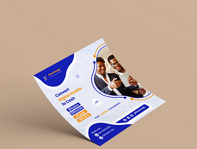 Digital asset exchange flyer design