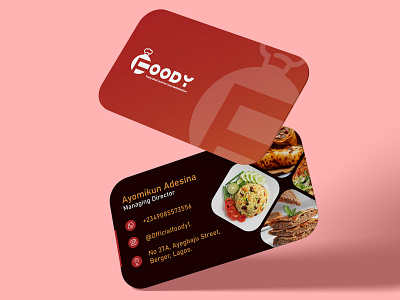 Foody Business Card Design business card design graphic design mockup