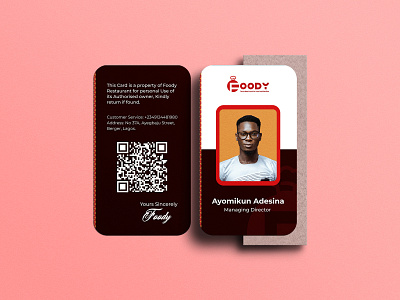 Foody Identity Card design graphic design identity card mockup