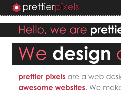 prettierpixels.com redesign portfolio