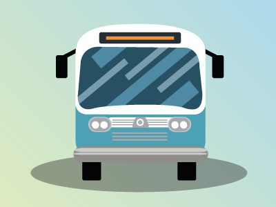 Bus blue bus city travel vector vehicle