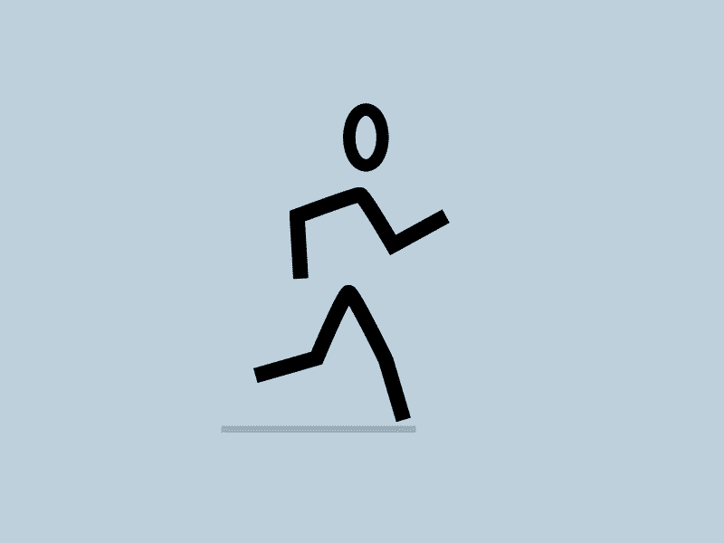 Motion Test animation flat line motion running simple walking