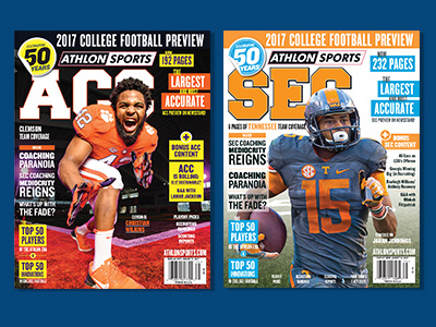 Athlon Sports Preseason College Football Magazines 2017 college football football magazines nashville publications publishing sports