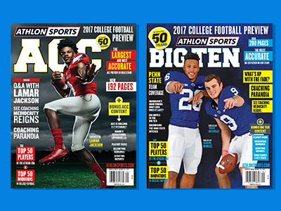 Athlon Sports Covers: ACC & Big Ten acc big ten college football magazines nashville publication