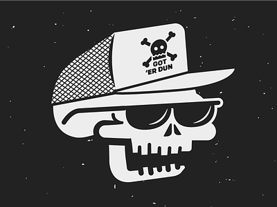 Skull 28 - 31 Days of Skulls 31daysofskulls got er dun halloween hat skull southern sunglasses trucker