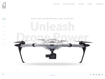 Atlas Dynamics Company Website bright company website drone drones identitiy interactive design responsive web web desgin white white background