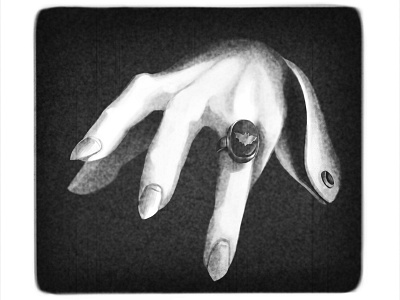 Halloween Hands - The Count black and white dracula film halloween hand vampire vintage