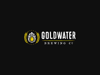 Goldwater Brewing Co. Logo beer branding brewery craft beer hops identity logo