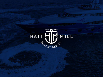 Hatt Mill - Mega Yacht - Combination Mark / Branding branding combination mark icon identity logo mark mega yacht monogram nautical travel yacht