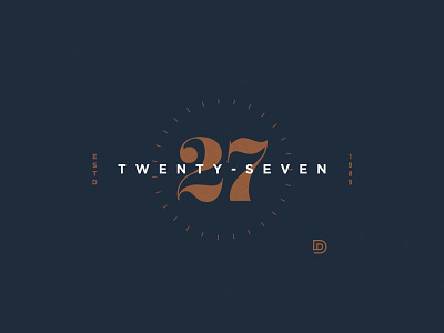Birthday #27 27 birthday branding combination mark icon identity logo mark typography