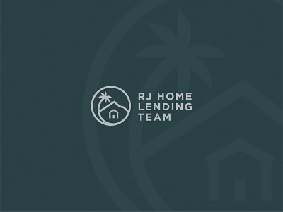 RJ Home Lending Team Logo branding combination mark icon identity logo mark typography