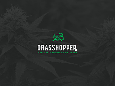 Grasshopper Medical Marijuana Delivery design graphic design grasshopper icon logo logo mark marijuana medical medicine