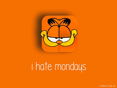 Garfield | I hate Mondays garfield hate minimalistic mondays