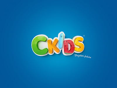 Ckids Logo branding creative design kids logo typography vector