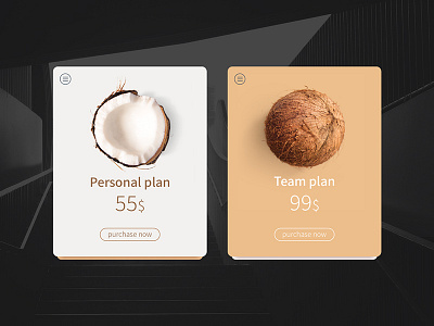 Ui Plan cards card design menu plan purchase ui