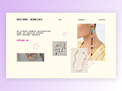 Handmade jewelry website concept branding minimal ui web web design website
