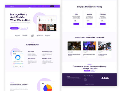 Plank-- SaaS landing page