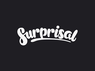 Surprisal Logo birthday brand branding custom lettering custom logo design identity lettering logo surprise type typography
