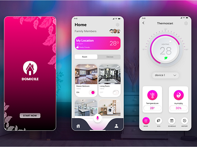 Domicile-(A smart home app) UI Design