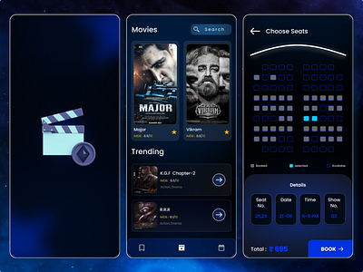 A Movie Ticket Booking App - UI Design