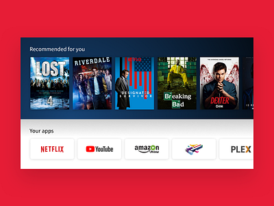 TV app concept 025 amazon dailyui dexter lost netflix plex tv tv app ui youtube