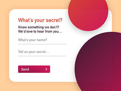 Secret sender contact form 028 contact form dailyui form information message send tell