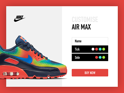 Nike Air Max product customisation concept 033 air max clothing dailyui ecommerce nike product shoe shop sneakers store trainers
