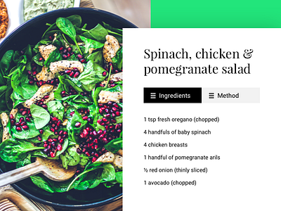 Healthy salad recipe 040 dailyui healthy ingredients method recipe salad