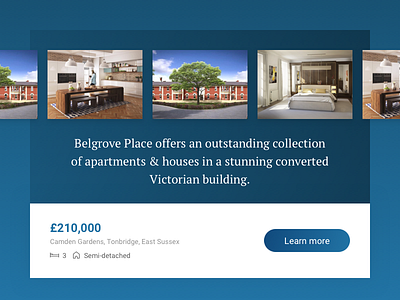 Property info card 045 dailyui first time buyer house house buying info card moving new build new house property sale