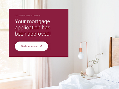 Mortgage application approval confirmation 054 dailyui finance first time buyer home loan maroon mortgage application purple red