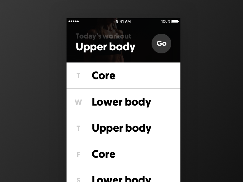 Simple Daily Workout App By Charlie Bob Gordon On Dribbble