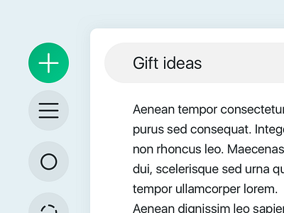 Simple notes widget 065 blue dailyui green notes paragraph text ui widget