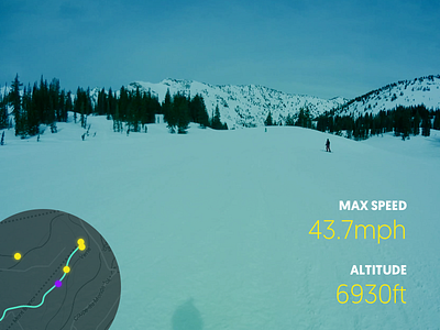 Ski goggles virtual reality display 073 dailyui friends performance ski ski stats ski tracks statistics track