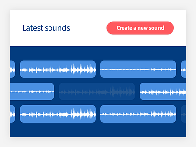 Create a new sound 090 blue button create new dailyui orange sound waveform