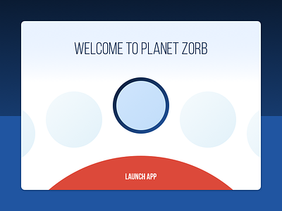 Splash screen 093 app blue circle dailyui launcher orange planet selection selector space splash