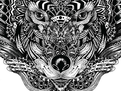 Ink wolf drawing dribbble food hand hand drawn illustration ink ornament paper wolf