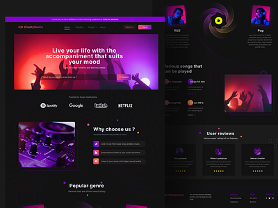 Clustymusic - Landing page