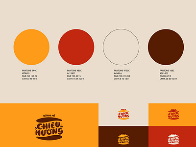 Color Pallete for Banh mi Chieu Huong brand brandingdesign brobrand bromadeit design illustration logo logos madebybro ui