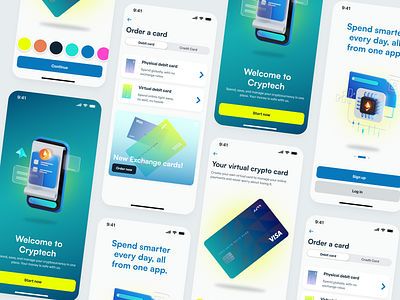 Cryptech - A Crypto-fintech iOS mobile app app app design crypto crypto app design figma fintech fintech app graphic design ios app mobile app ui ui design ux ux design web design
