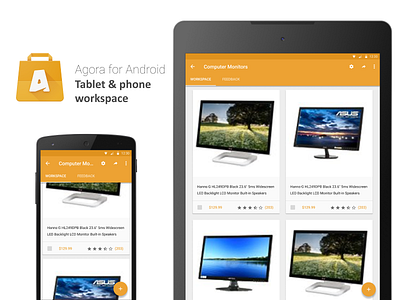 Agora For Android: Workspace (~2014) android material design
