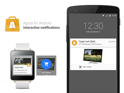 Agora For Android: Notification (~2014) android material design