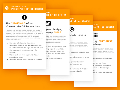 App Prototyping: Principles of UI Design Poster Series (~2015)