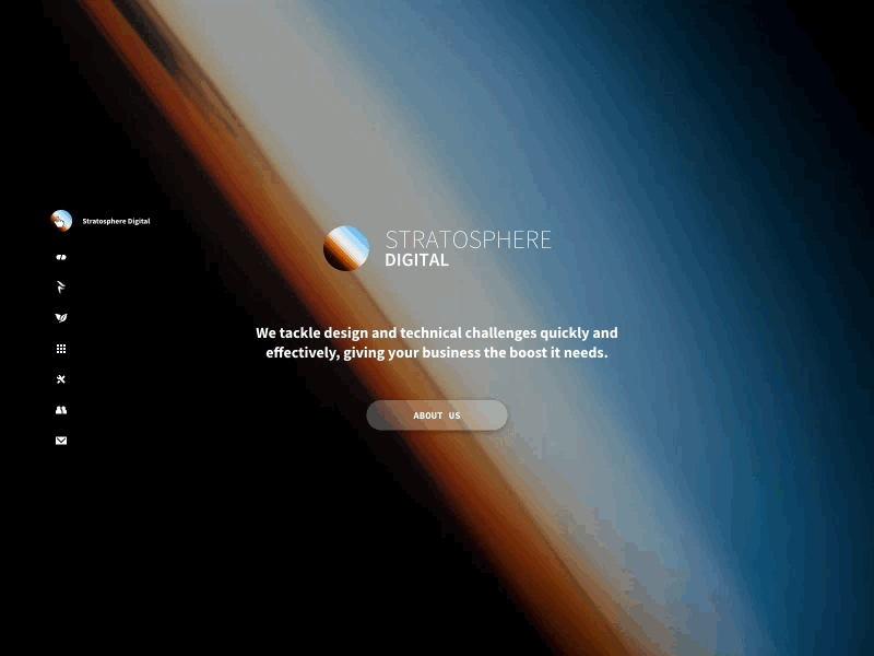 Stratosphere Digital Website: Section Nav (~2015)