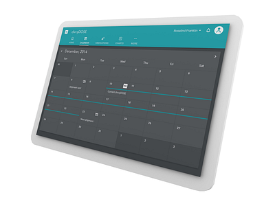 divvyDOSE App: Calendar app cross platform interface material design ui web app